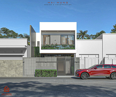 Công trình nhà phố 2 tầng hiện đại chú Long