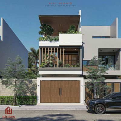 Công trình nhà phố 3 tầng hiện đại anh Lợi chị Huệ