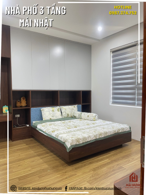 Thiết kế không gian nội thất nhà phố mái Nhật 3 tầng