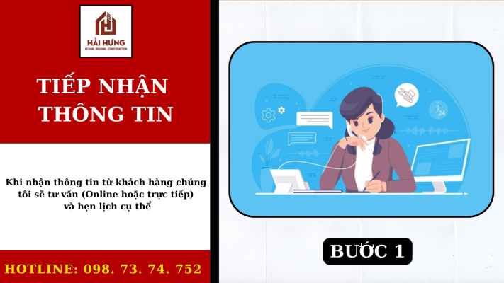 Tiếp nhận thông tin thu thập dữ liệu để tư vấn xây nhà 