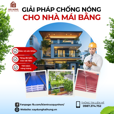 Chống nắng nhà phố mái bằng: giải pháp hiện đại