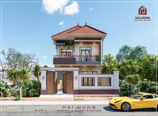 Các phong cách thiết kế mái  nhà và phong cách kiến trúc của nhà phố 2 tầng hiện đại