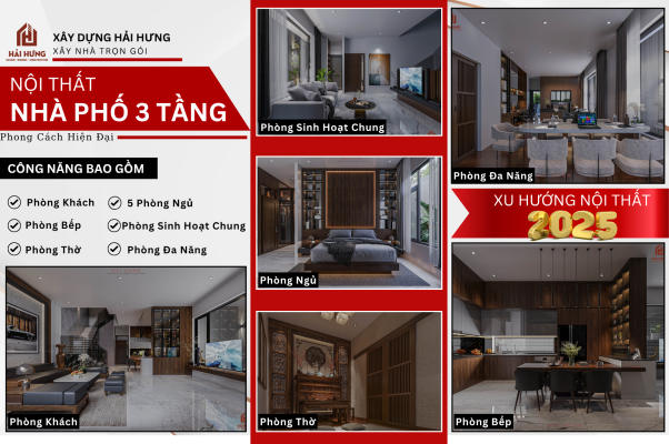 Mẫu công năng nhà phố 3 tầng tại Bình Định của Hải Hưng