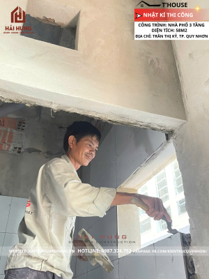 Mời mọi người cùng xem qua các hình ảnh mới nhất về công trình nhà phố 3 tầng tại TP. Quy Nhơn, Bình Định đang trong giai đoạn hoàn thiện