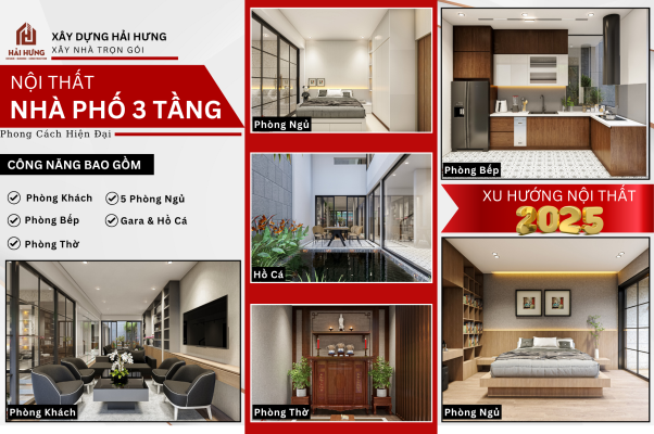 Mẫu công năng nhà phố 3 tầng tại Bình Định của Hải Hưng