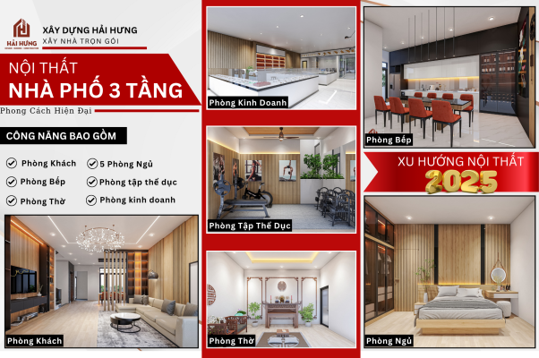 Mẫu công năng nhà phố 3 tầng tại Bình Định của Hải Hưng