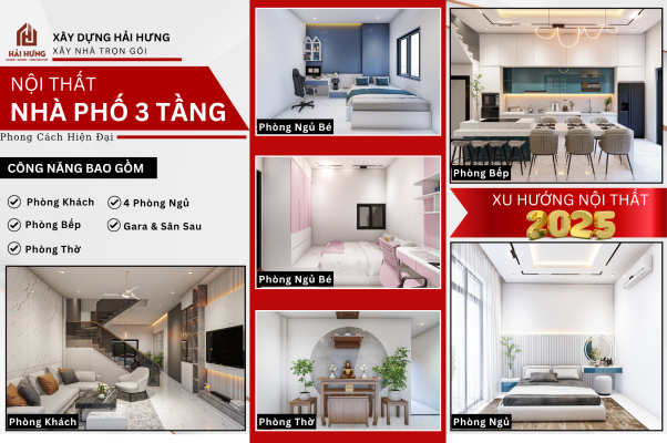 Mẫu công năng nhà phố 3 tầng tại Bình Định của Hải Hưng