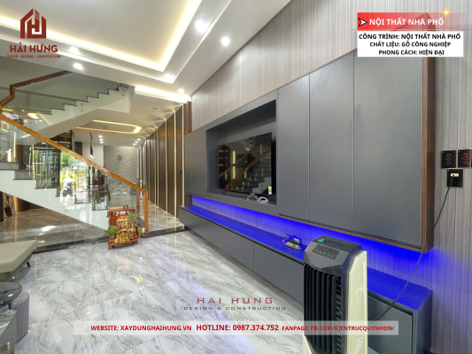 Mời mọi người cùng xem qua mẫu thiết kế nội thất nhà phố mang phong cách hiện đại sang trọng: 