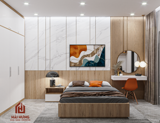 Mẫu nhà 2 tầng 4 phòng ngủ có sân vườn