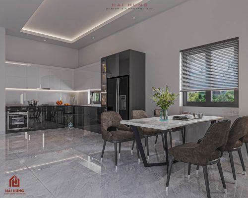 Mẫu phòng ăn nhà cấp 4 phong cách truyền thống hiện đại