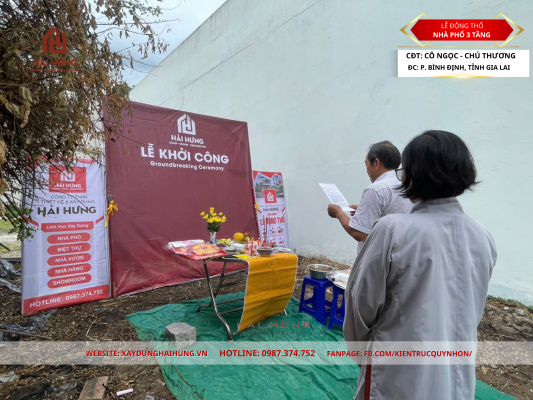 Tác động từ phong thủy và lời chúc may mắn lễ động thổ công trình nhà phố