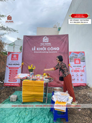 Lời chúc và niềm tin từ gia chủ với lễ động thổ công trình nhà phố