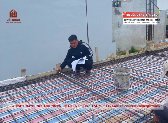 Xác Định Vị Trí Và Kiểm Tra Đan Thép Sàn 2 Lớp
