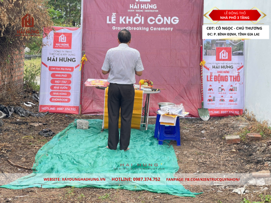 Chuẩn bị lễ động thổ nhà phố với tâm huyết cầu mong một ngôi nhà mang nhiều bình an tốt lành