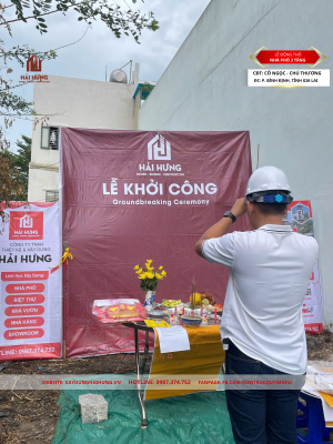 Lời chúc và niềm tin từ gia chủ với lễ động thổ công trình nhà phố