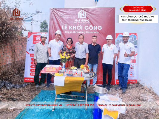 Tác động từ phong thủy và lời chúc may mắn lễ động thổ công trình nhà phố