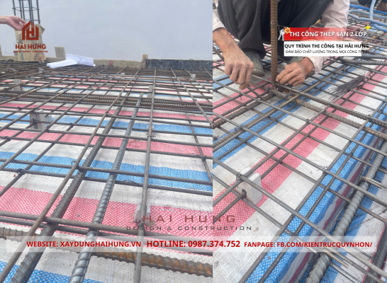 Vị Trí Thép Và Tính Chính Xác Trong Thi Công Thép Sàn 2 Lớp