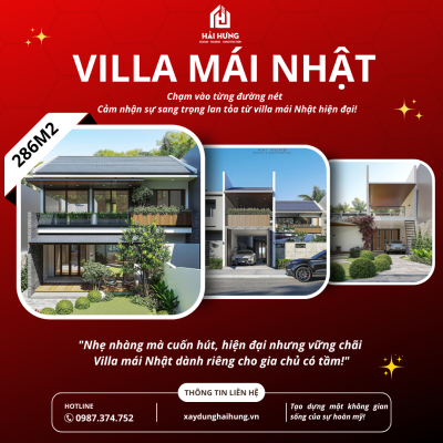Phong cách gần gũi thiên nhiên của thiết kế villa mái Nhật