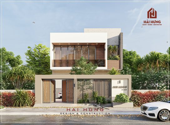 Mẫu biệt thự 2 tầng phong cách hiện đại của chủ đầu tư anh Hưng: