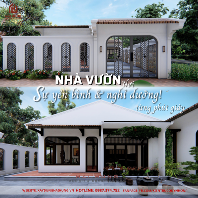 Tổng quan về thiết kế nhà vườn hiện đại - Cập nhật tiến độ thi công nhà vườn hiện đại đại diện tích 100m2