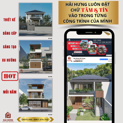 Vật liệu cao cấp và thiết kế kiến trúc bền đẹp tại nhà thầu xây dựng Hải Hưng