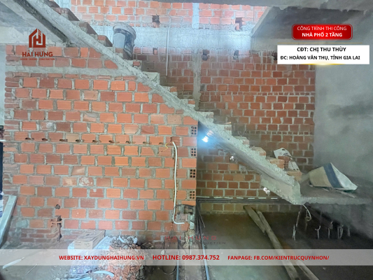 Tiến độ thi công nhà phố 2 tầng sau 3 tháng