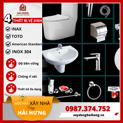 Hệ cửa và thiết bị vệ sinh vật liệu hoàn thiện xây nhà 
