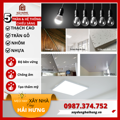 Trần và hệ thống chiếu sáng 