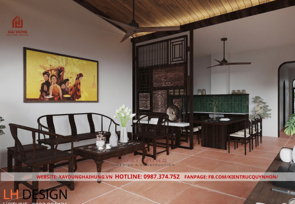 Chi tiết diện tích và công năng nhà vườn hiện đại diện tích 100m2