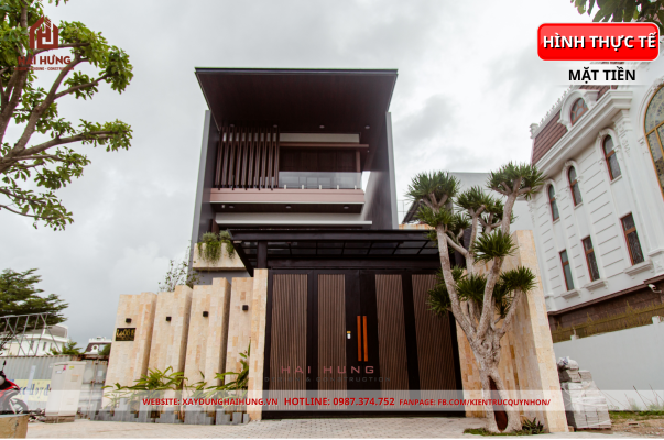 So sánh 3D & thực tế nhà phố 3 tầng đẹp anh CAO SON: kiến trúc hiện đại