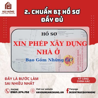 Chuẩn bị bộ hồ sơ đầy đủ cho việc xin giấy phép xây dựng