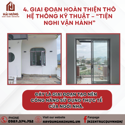 Giai đoạn hoàn thiện thô hệ thống kỹ thuật – tiện nghi vận hành