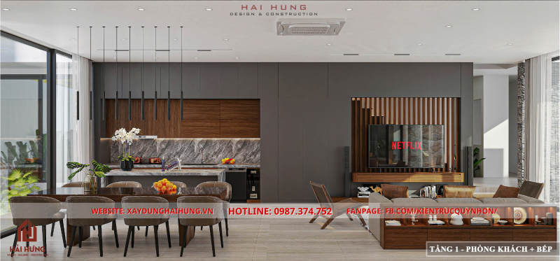 Hoàn hiện villa mái nhật đẹp hiện đại đẳng cấp với thiết kế nội thất sang trọng
