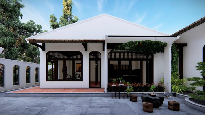 Nhà vườn hiện đại Indochine là sựa lựa chọn tuyệt vời cho các khách hàng yêu thích vẻ đẹp tươi mát yên bình giữa chốn thị thành xô bồ 