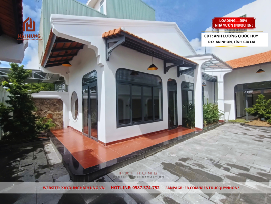 Các ưu điểm của thi công hoàn thiện nhà vườn đẹp phong cách indochine