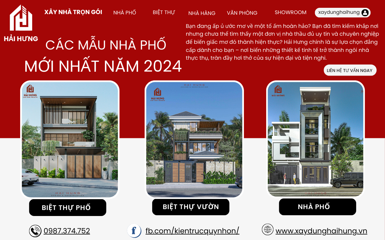 Khám Phá Các Mẫu Nhà Đẹp Nhất Năm 2024 Hải Hưng: Thiết Kế Độc Đáo, Thi Công Trọn Gói