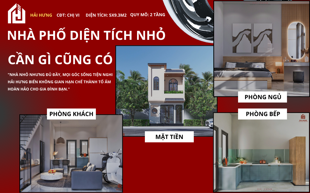 NHÀ PHỐ DIỆN TÍCH NHỎ GỌN – TIẾT KIỆM CHI PHÍ, ĐẦY ĐỦ CÔNG NĂNG CHO CẢ GIA ĐÌNH