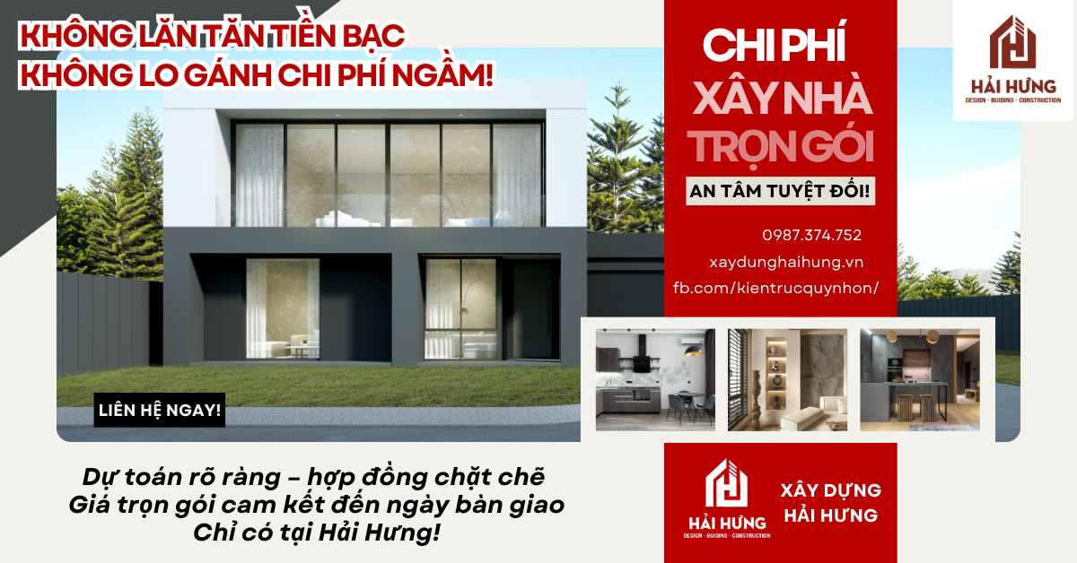 Chi phí xây nhà trọn gói với Hải Hưng là chọn sự an tâm: Không lăn tăn tiền bạc, không lo gánh chi phí ngầm!
