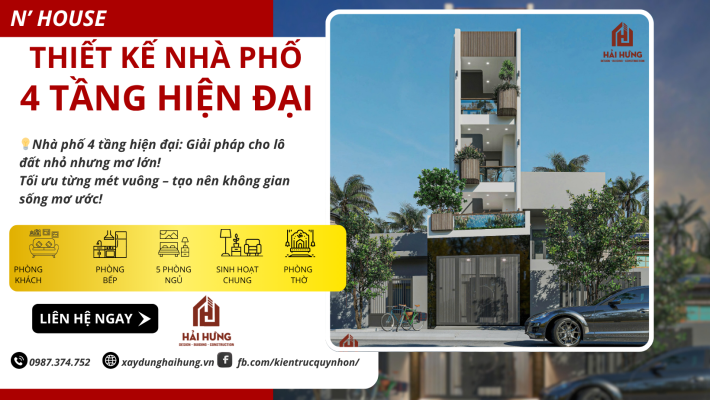 Bạn muốn thiết kế nhà phố 4 tầng hiện đại không đụng hàng? Đây chính là gợi ý hoàn hảo nhất!