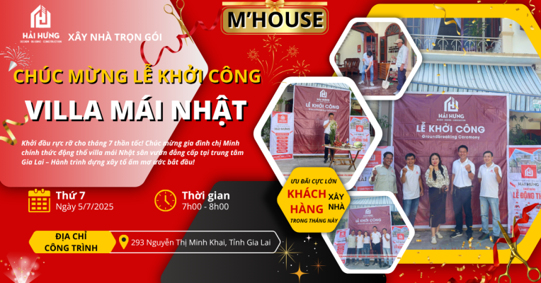 Chúc mừng lễ động thổ villa mái Nhật sân vườn đẳng cấp hiện đại ngay tại Tỉnh Gia Lai