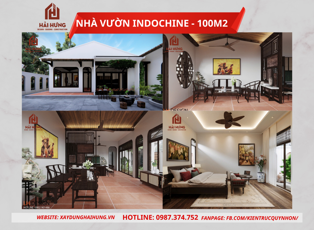 Cập nhật thiết kế nhà vườn hiện đại Indochine tại Phường Bình Định, Tỉnh Gia Lai