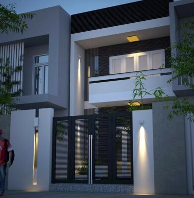 Thiét kế cửa cổng nhà hiện đại đẹp nhát 2023
