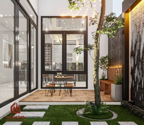 Thiết kế ban công sân sau với phong cácnhr cực chill