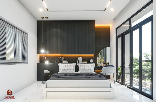 phòng ngủ 4 mẫu biệt thự phố hiện đại 