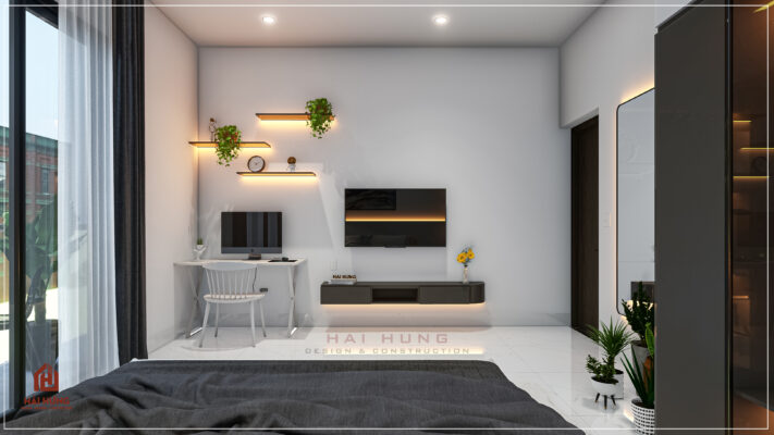 phòng ngủ 3 mẫu biệt thự phố hiện đại 