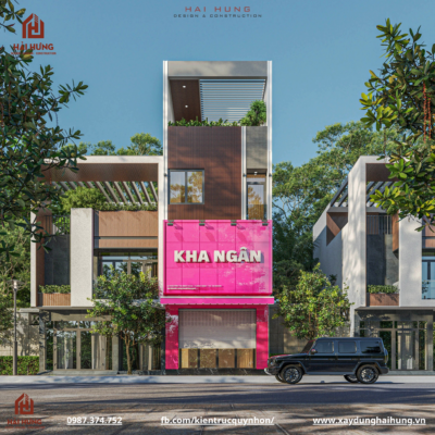 Thiêt kế mặt tiền nhà phố kết hợp kinh doanh tại P. Bình Định - TX. An Nhơn 