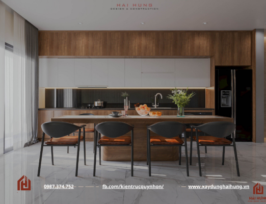 Thiêt kế phòng bếp  nhà phố kết hợp kinh doanh tại P. Bình Định - TX. An Nhơn 