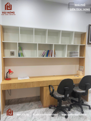 Hoàn thiện thiết kế tầng 4 kho hàng và sân phơi nhà phố kêt hợp kinh doanh