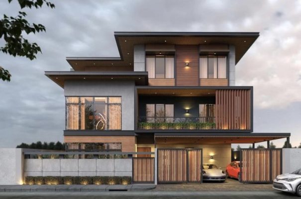 Thiết kế và xây dựng nhà phố mặt tiền rộng