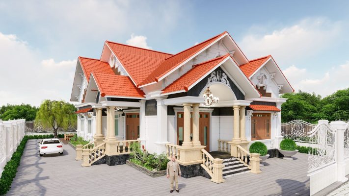 Nhà cấp 4 kiểu biệt thự vườn